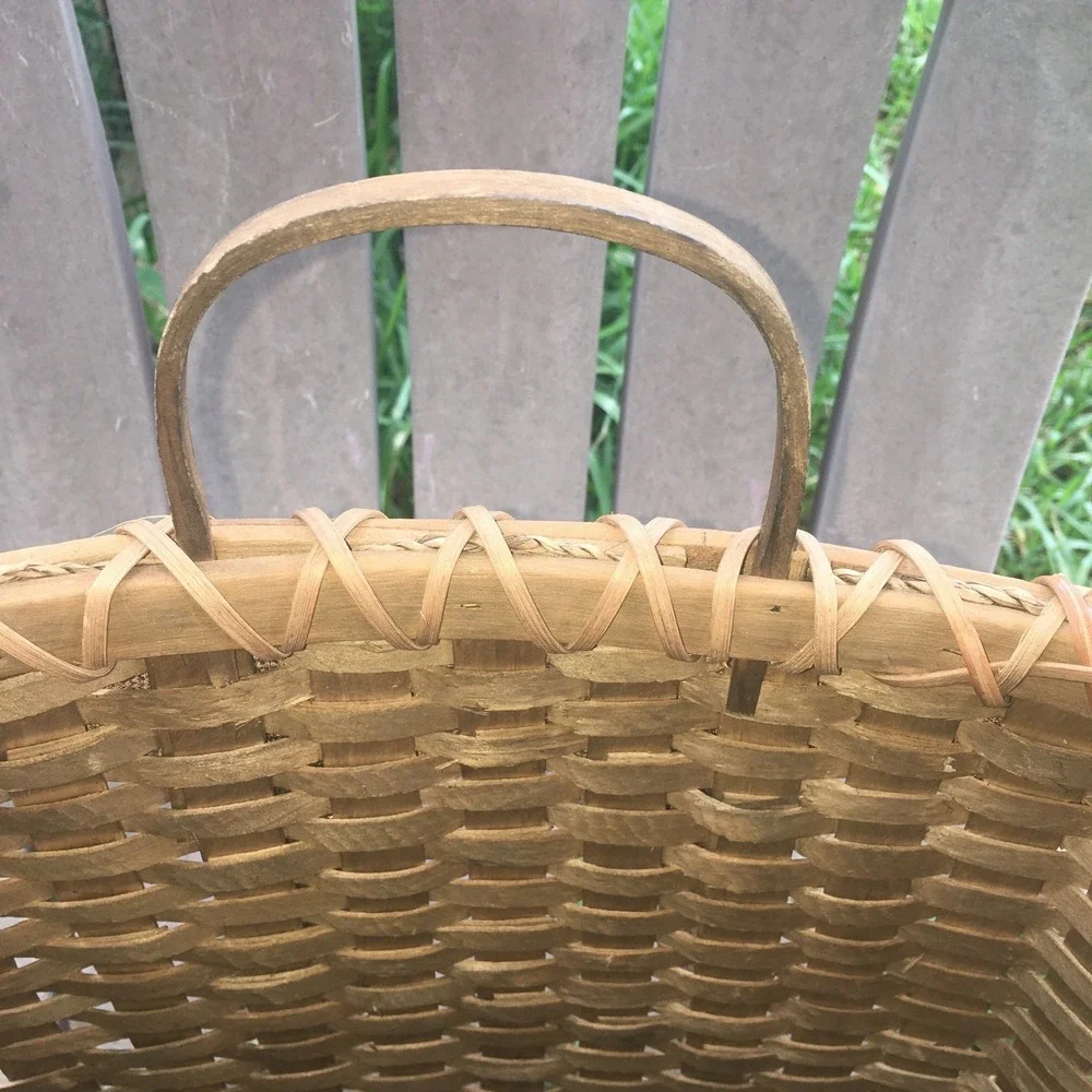 Antique Large Trapper Backpack Basket Splint Adirondack Basket 21